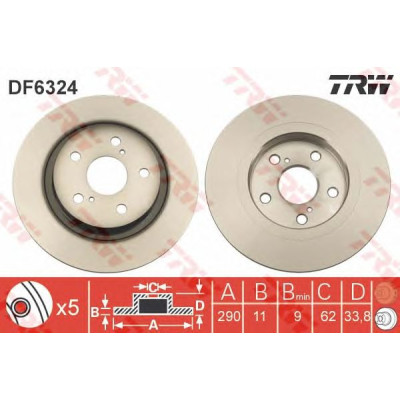 Kočioni disk TRW DF6324