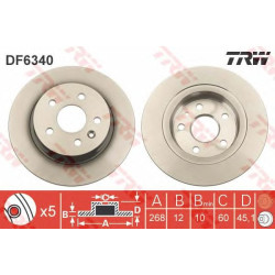 Kočioni disk TRW DF6340