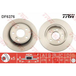 Kočioni disk TRW DF6376