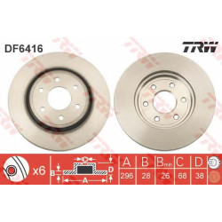 Kočioni disk TRW DF6416