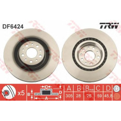 Kočioni disk TRW DF6424