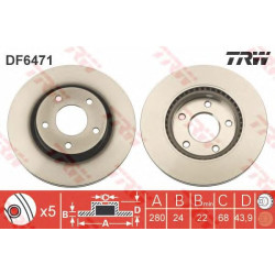 Kočioni disk TRW DF6471
