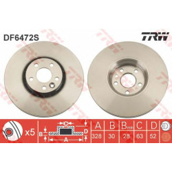 Kočioni disk TRW DF6472S