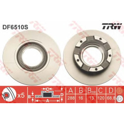 Kočioni disk TRW DF6510S