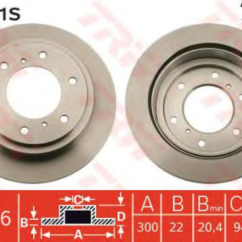 Kočioni disk TRW DF7061S