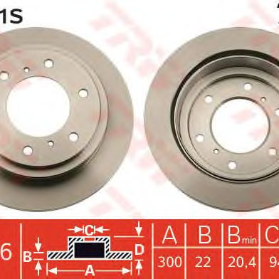 Kočioni disk TRW DF7061S