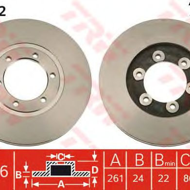 Kočioni disk TRW DF7152