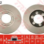 Kočioni disk TRW DF7152