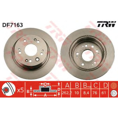 Kočioni disk TRW DF7163
