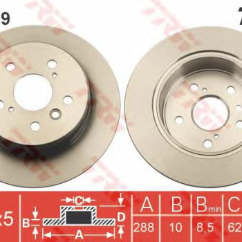 Kočioni disk TRW DF7209