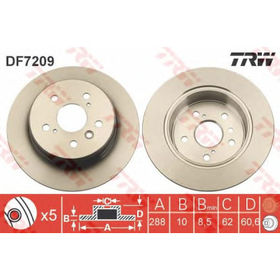 Kočioni disk TRW DF7209