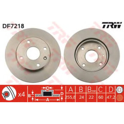 Kočioni disk TRW DF7218