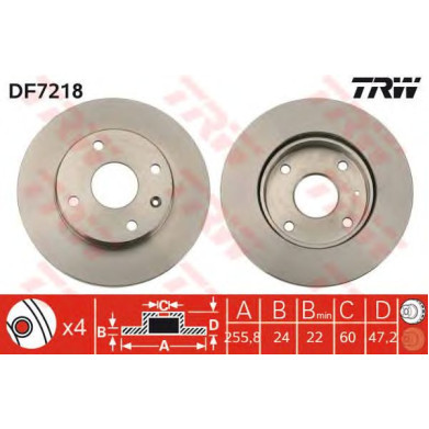 Kočioni disk TRW DF7218