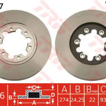 Kočioni disk TRW DF7237
