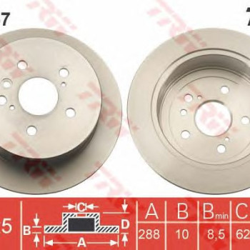 Kočioni disk TRW DF7257