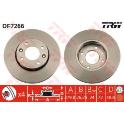 Kočioni disk TRW DF7266