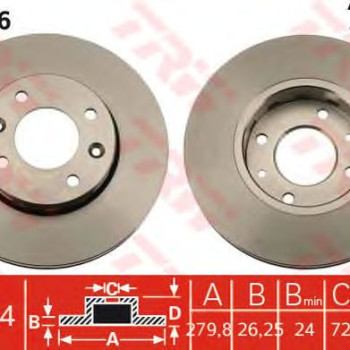 Kočioni disk TRW DF7266