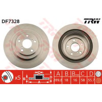 Kočioni disk TRW DF7328