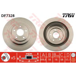 Kočioni disk TRW DF7328