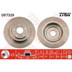 Kočioni disk TRW DF7329
