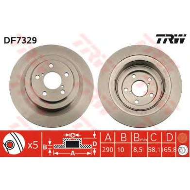 Kočioni disk TRW DF7329