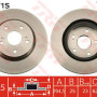 Kočioni disk TRW DF7371S