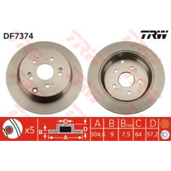 Kočioni disk TRW DF7374