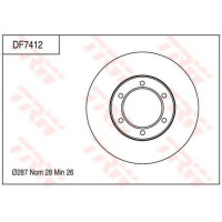 Kočioni disk TRW DF7412