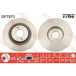 Kočioni disk TRW DF7973