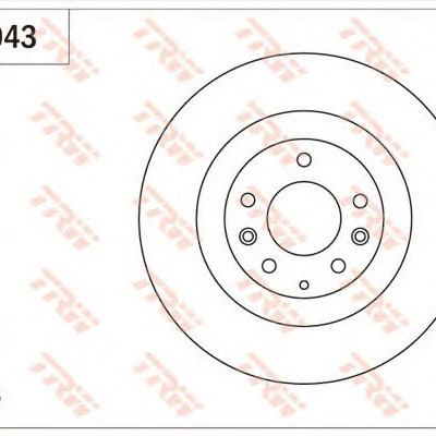 Kočioni disk TRW DF8043