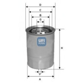 Filter za gorivo UFI 24.327.00