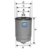 Filter za gorivo UFI 24.350.00