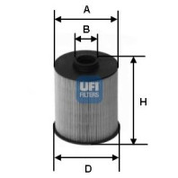 Filter za gorivo UFI 26.006.00