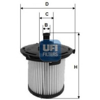 Filter za gorivo UFI 26.074.00
