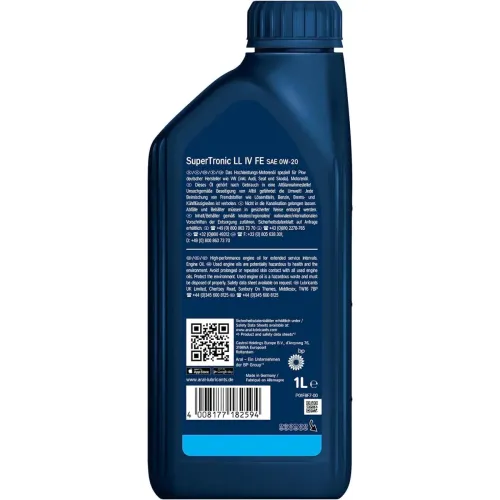 ARAL SUPER TRONIC LL IV FE 0W-20, 1L 508.00/509.00